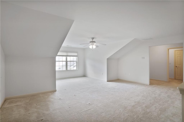 1585 Oak Meadows Ln, Cumming, GA 30041 - bonus room with light carpet, ceiling fan, and vaulted ceiling