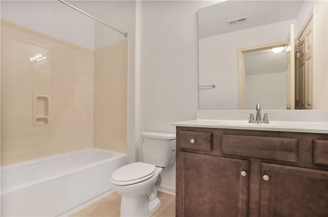 1585 Oak Meadows Ln, Cumming, GA 30041 - bathroom featuring vanity, washtub / shower combination, and tile patterned flooring