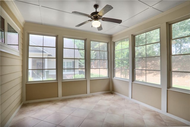 1585 Oak Meadows Ln, Cumming, GA 30041 - unfurnished sunroom featuring ornamental molding and tile patterned floors