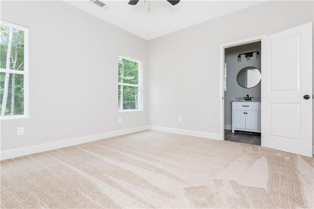 121 Hunters Ln, Powder Springs, GA 30127 - unfurnished bedroom featuring visible vents, baseboards, and carpet flooring