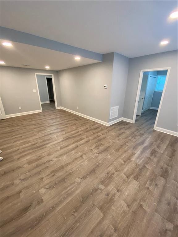 2319 Beecher Rd SW, Atlanta, GA 30311 - empty room with baseboards, wood finished floors, and recessed lighting