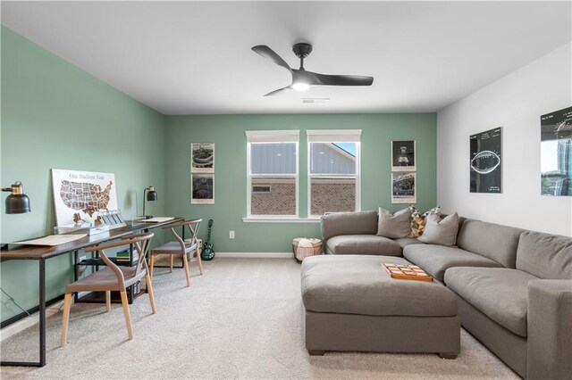 209 Chiswick Loop, Stockbridge, GA 30281 - office area featuring carpet flooring and a ceiling fan