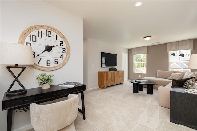 608 Belshire Dr, Acworth, GA 30102 - living area with light colored carpet and baseboards