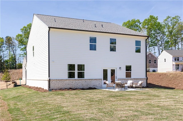 608 Belshire Dr, Acworth, GA 30102 - back of house featuring outdoor lounge area, a lawn, and a patio