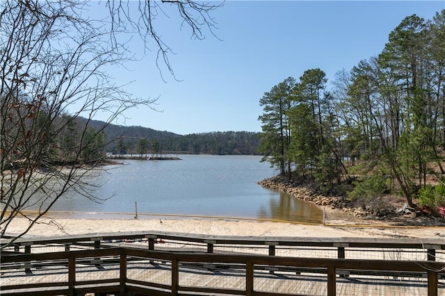 608 Belshire Dr, Acworth, GA 30102 - water view with a heavily wooded area