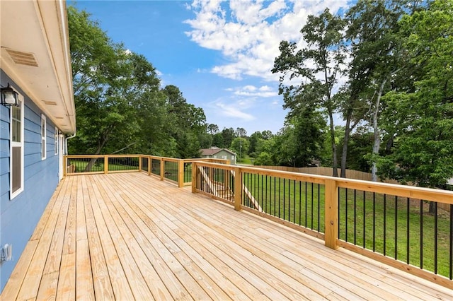 319 Hill Crest Cir, Woodstock, GA 30188 - wooden terrace with view of wooded area