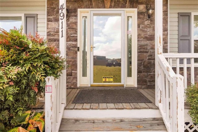 view of doorway to property