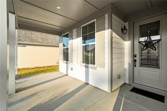 view of doorway to property