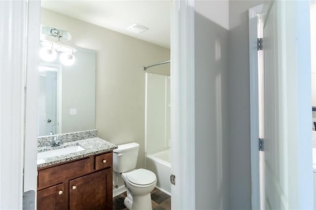 full bath featuring toilet and vanity