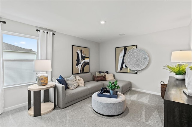 view of carpeted living room