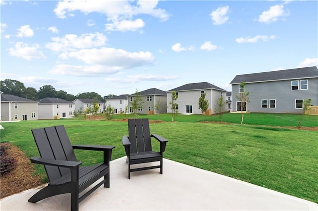 view of yard with a patio area