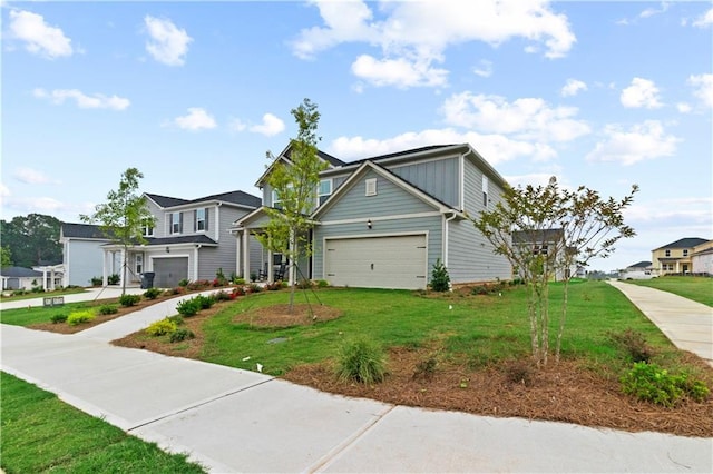 craftsman-style home with a front lawn