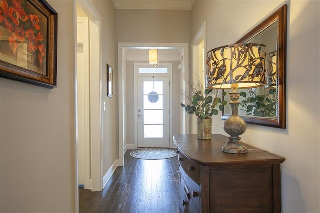 3719 Cresswind Pkwy SW, Gainesville, GA 30504 - entryway featuring dark wood-style flooring and baseboards