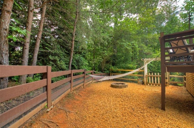 51 Ocoee Trl, Blue Ridge, GA 30513 - view of yard with a forest view