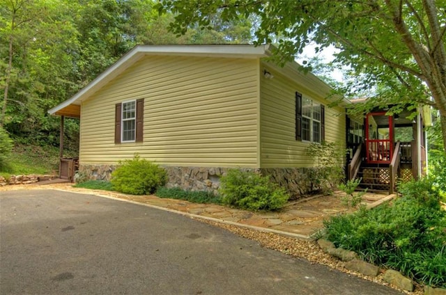51 Ocoee Trl, Blue Ridge, GA 30513 - view of side of home featuring stairway
