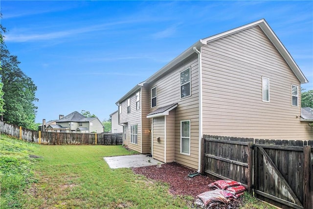 back of property with a patio area