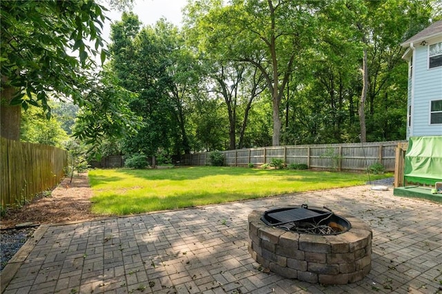 178 Mayson Ave NE, Atlanta, GA 30307 - view of patio / terrace with an outdoor fire pit