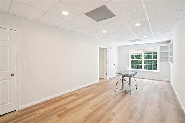 2359 Saint Kennedy Ln, Buford, GA 30518 - spare room with light wood-style flooring, recessed lighting, and a drop ceiling