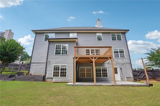 2359 Saint Kennedy Ln, Buford, GA 30518 - rear view of property featuring a patio, a chimney, and a balcony