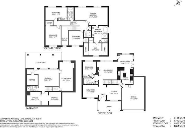 2359 Saint Kennedy Ln, Buford, GA 30518 - view of room layout