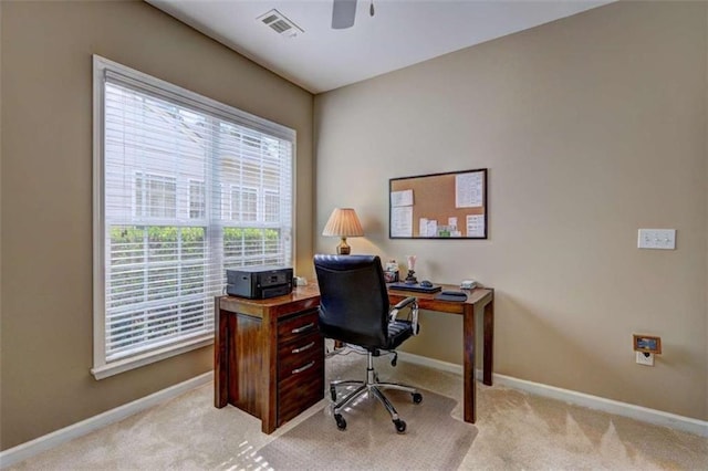 802 Dusky Sap Ct, Griffin, GA 30223 - office space with carpet floors and a ceiling fan