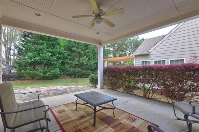 802 Dusky Sap Ct, Griffin, GA 30223 - view of patio with ceiling fan