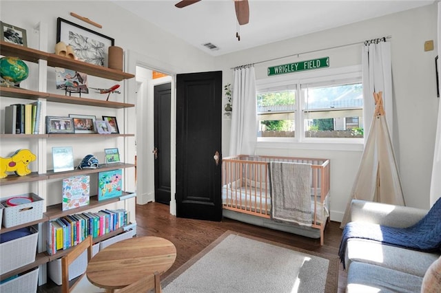 770 Barnett St NE, Atlanta, GA 30306 - bedroom featuring wood finished floors and ceiling fan