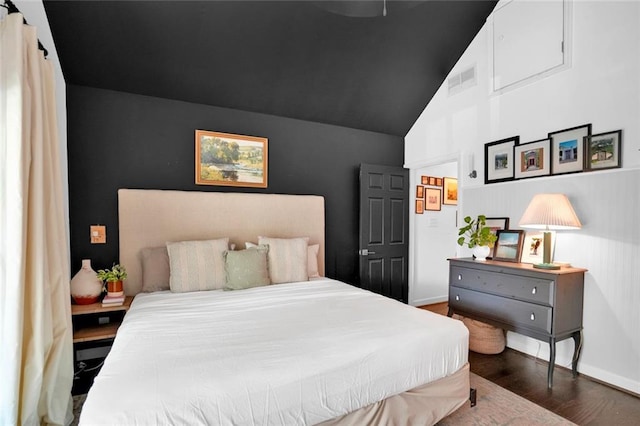 770 Barnett St NE, Atlanta, GA 30306 - bedroom featuring wood finished floors and vaulted ceiling