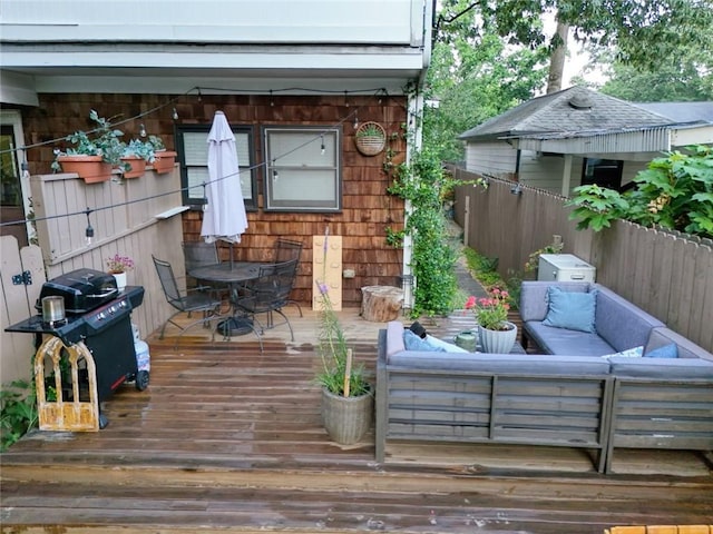 770 Barnett St NE, Atlanta, GA 30306 - deck featuring an outdoor living space and outdoor dining area