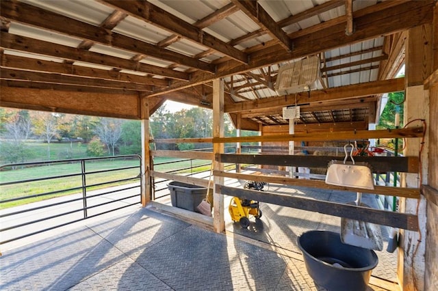 view of horse barn