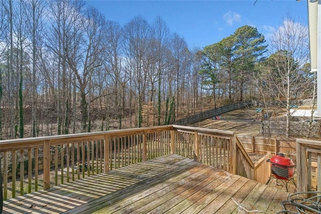 view of wooden deck