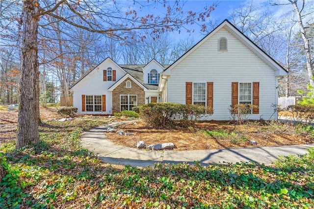 view of front of house featuring stone siding