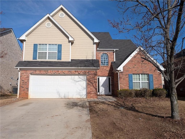 front of property featuring a garage