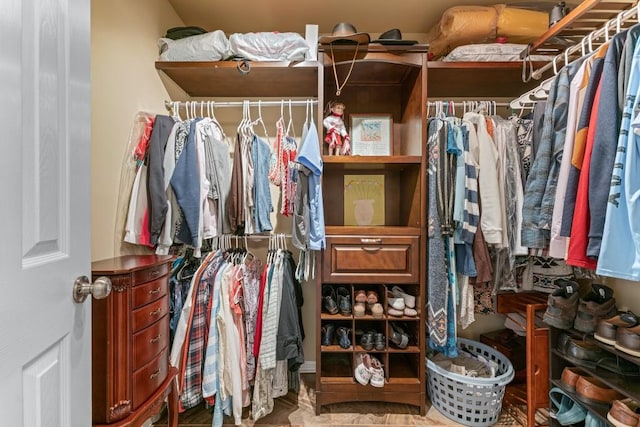 view of walk in closet