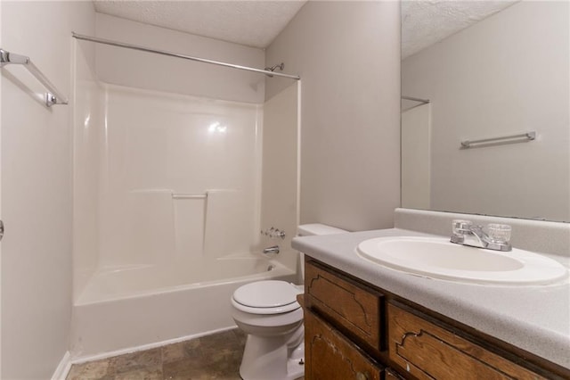 10 Briarcliff Pl, Stockbridge, GA 30281 - bathroom with a textured ceiling, vanity, and shower / washtub combination