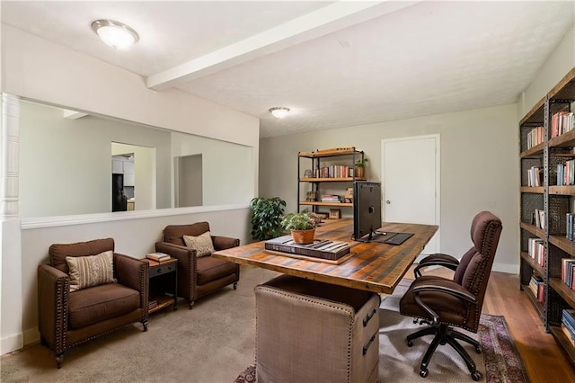 10 Briarcliff Pl, Stockbridge, GA 30281 - home office featuring beamed ceiling and baseboards