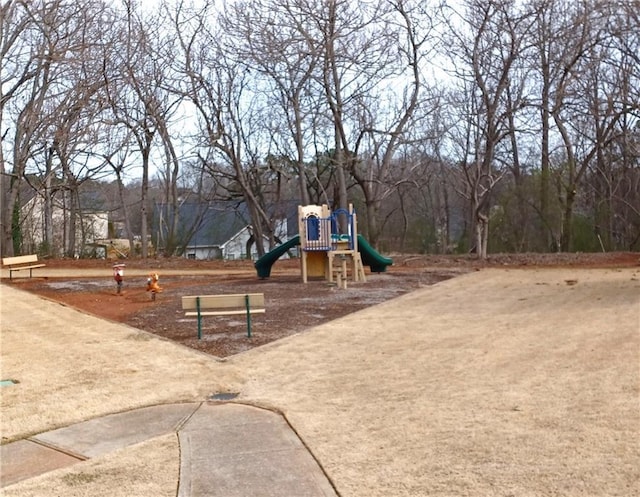 view of jungle gym