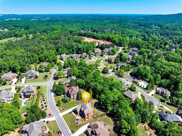 5925 Boulder Bluff Dr, Cumming, GA 30040 - bird's eye view with a view of trees and a residential view