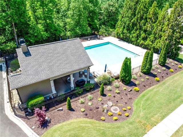 5925 Boulder Bluff Dr, Cumming, GA 30040 - view of tennis court featuring fence