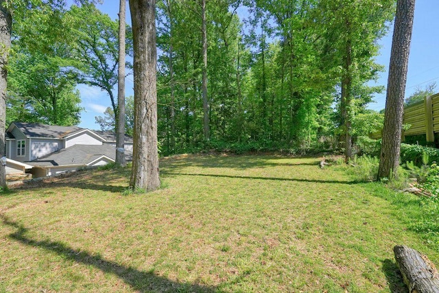 view of grassy yard