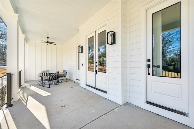 view of patio with covered porch