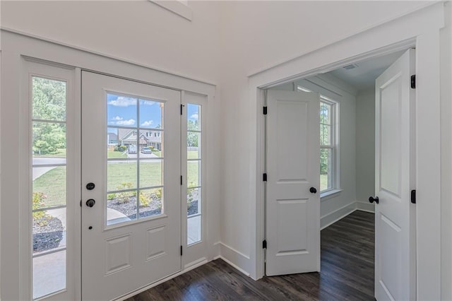 4075 O Henry Ct, Mcdonough, GA 30252 - foyer featuring dark wood-style floors and baseboards