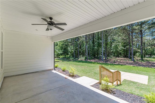 4075 O Henry Ct, Mcdonough, GA 30252 - view of patio featuring ceiling fan
