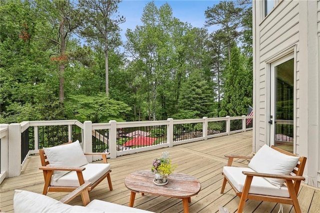 view of wooden terrace