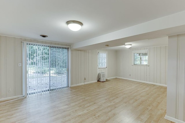 empty room featuring light hardwood / wood-style floors