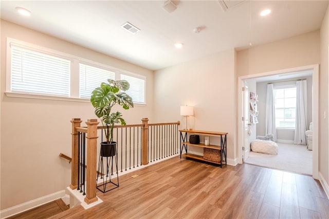 5005 Shay Town Ln, Peachtree Corners, GA 30092 - interior space with baseboards, recessed lighting, wood finished floors, and visible vents