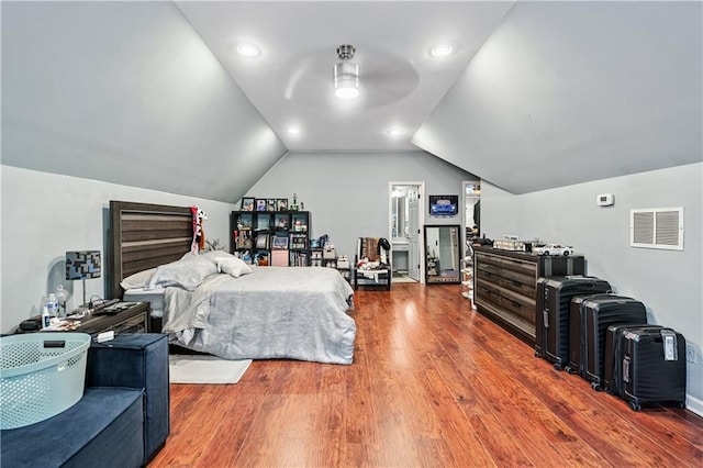 2012 Arbor Springs Way, Buford, GA 30519 - bedroom with wood finished floors, lofted ceiling, and ceiling fan