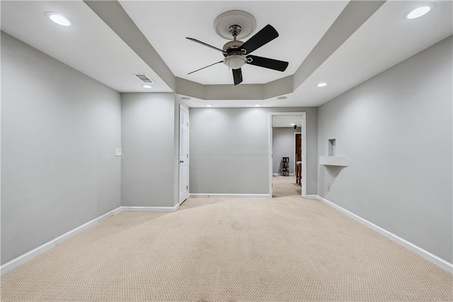 2012 Arbor Springs Way, Buford, GA 30519 - spare room with light colored carpet, ceiling fan, and recessed lighting
