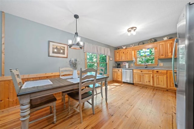 100 Julep Cir, Ellijay, GA 30540 - dining area featuring light wood-style flooring and a chandelier