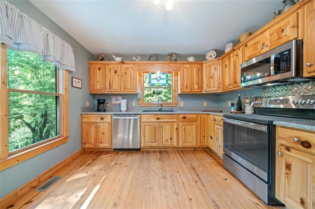 100 Julep Cir, Ellijay, GA 30540 - kitchen featuring stainless steel appliances, light wood-style floors, and light countertops